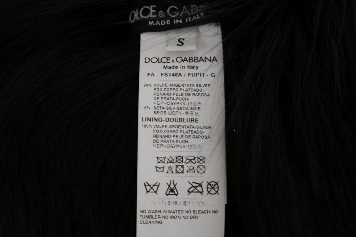 Black Silver Fox Fur Scarf - 5