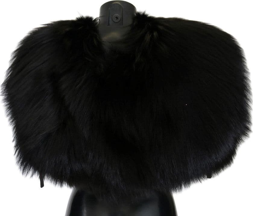 Black Silver Fox Fur Scarf - 3