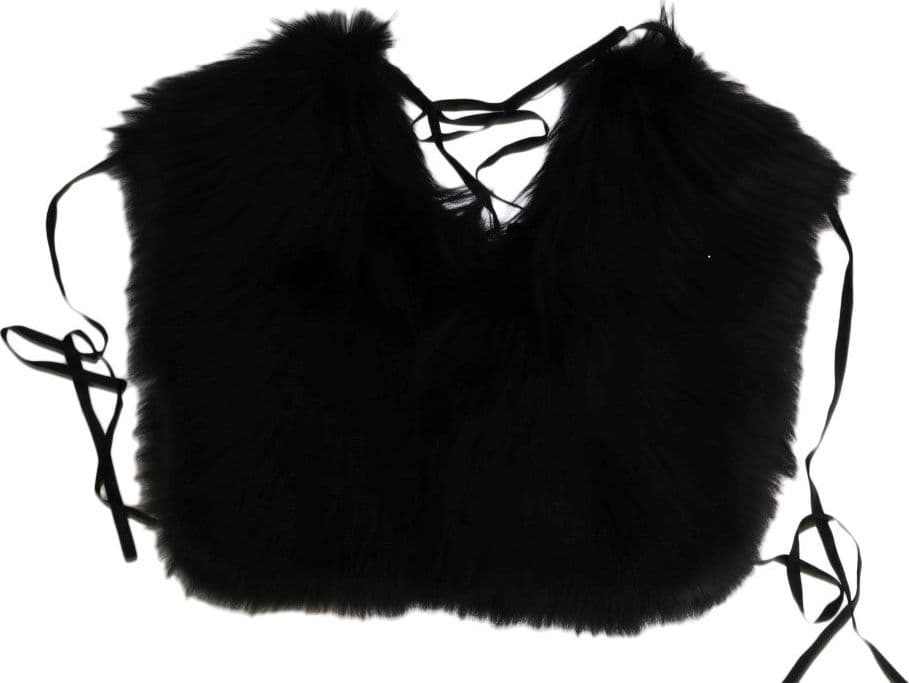Black Silver Fox Fur Scarf - 4
