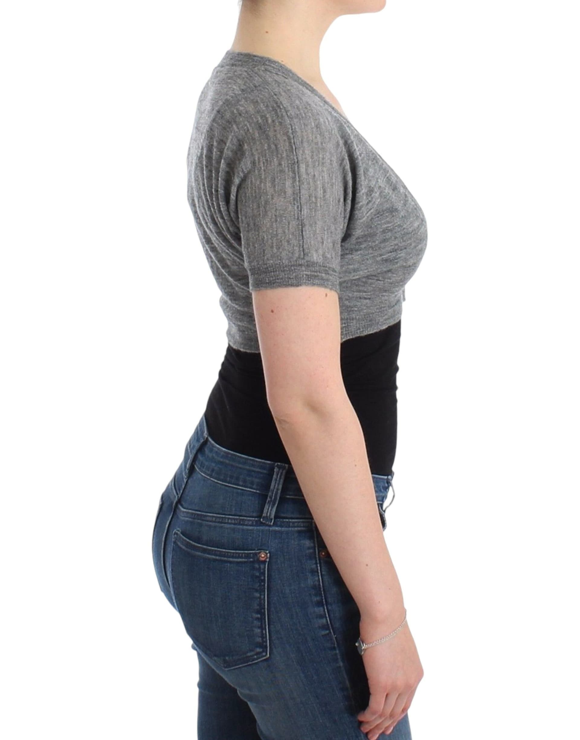 Lingerie Knit Gray Bolero Sweater Cardigan - 4