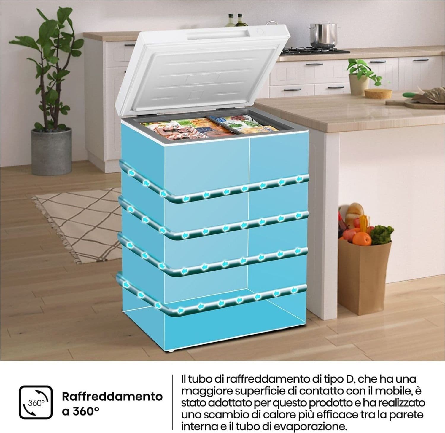 Hisense Congelatore LIB 97l Oriz. L58xP45 Cl.E FT100N1BWE - 2