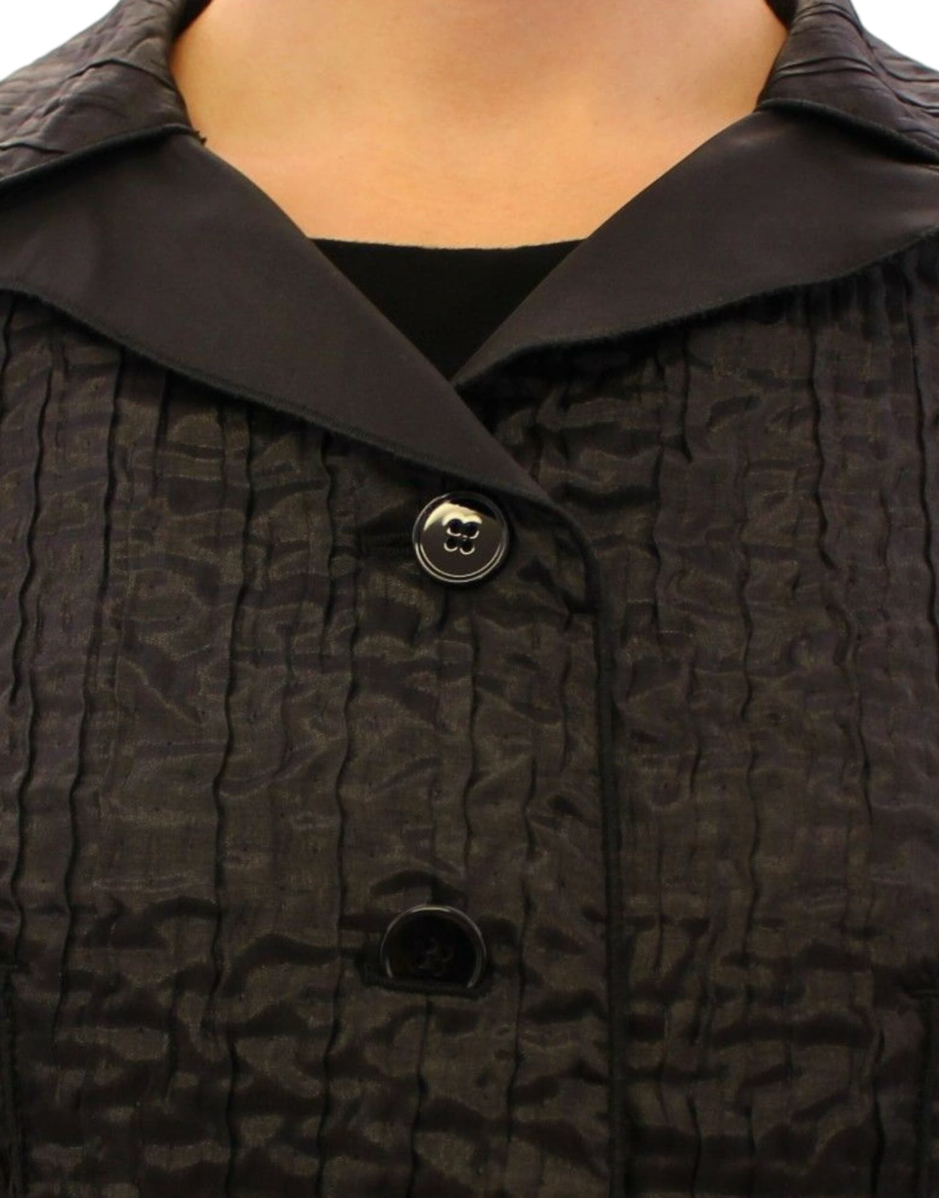Black Short Bolero Shrug Jacket Coat - 4