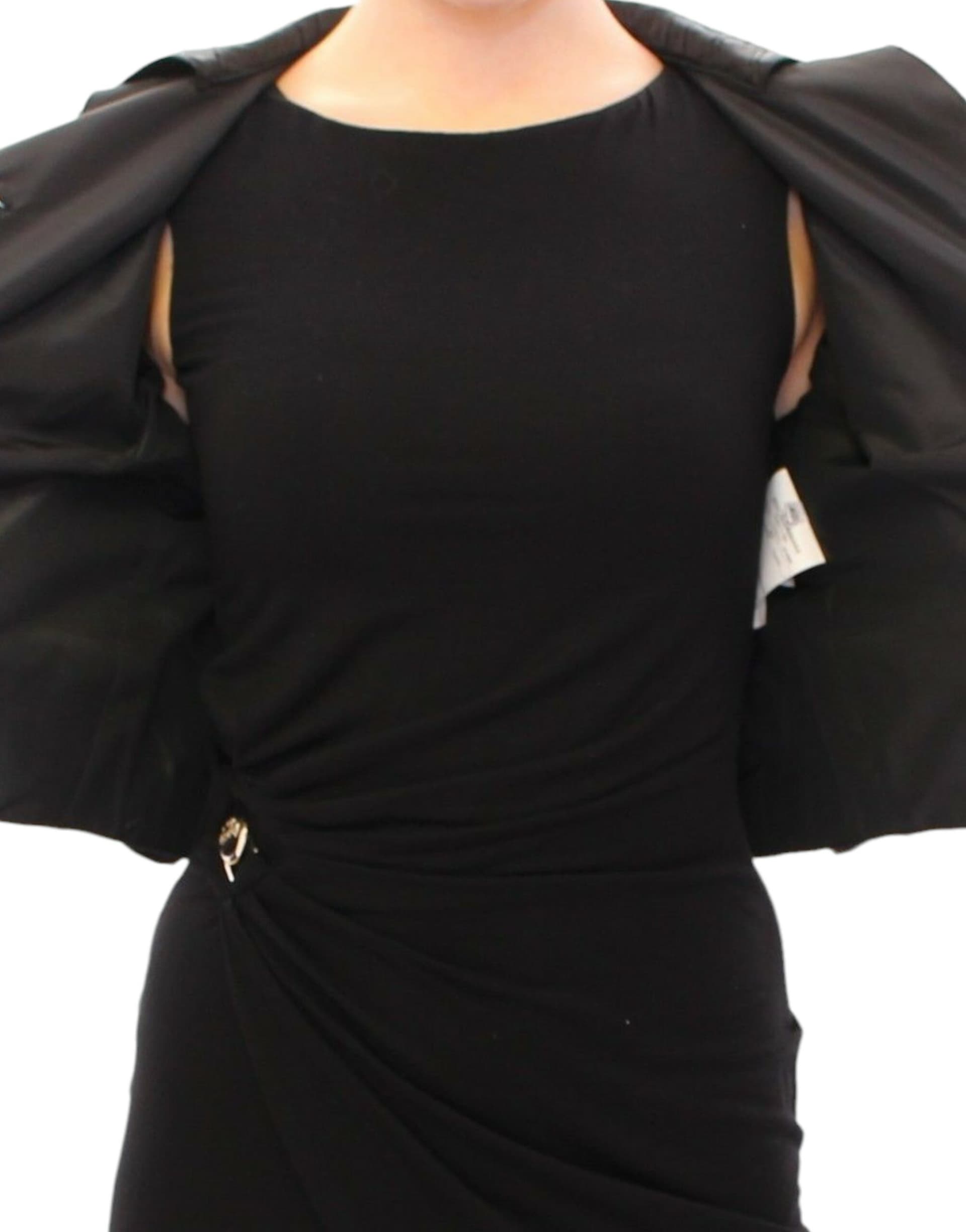 Black Short Bolero Shrug Jacket Coat - 6
