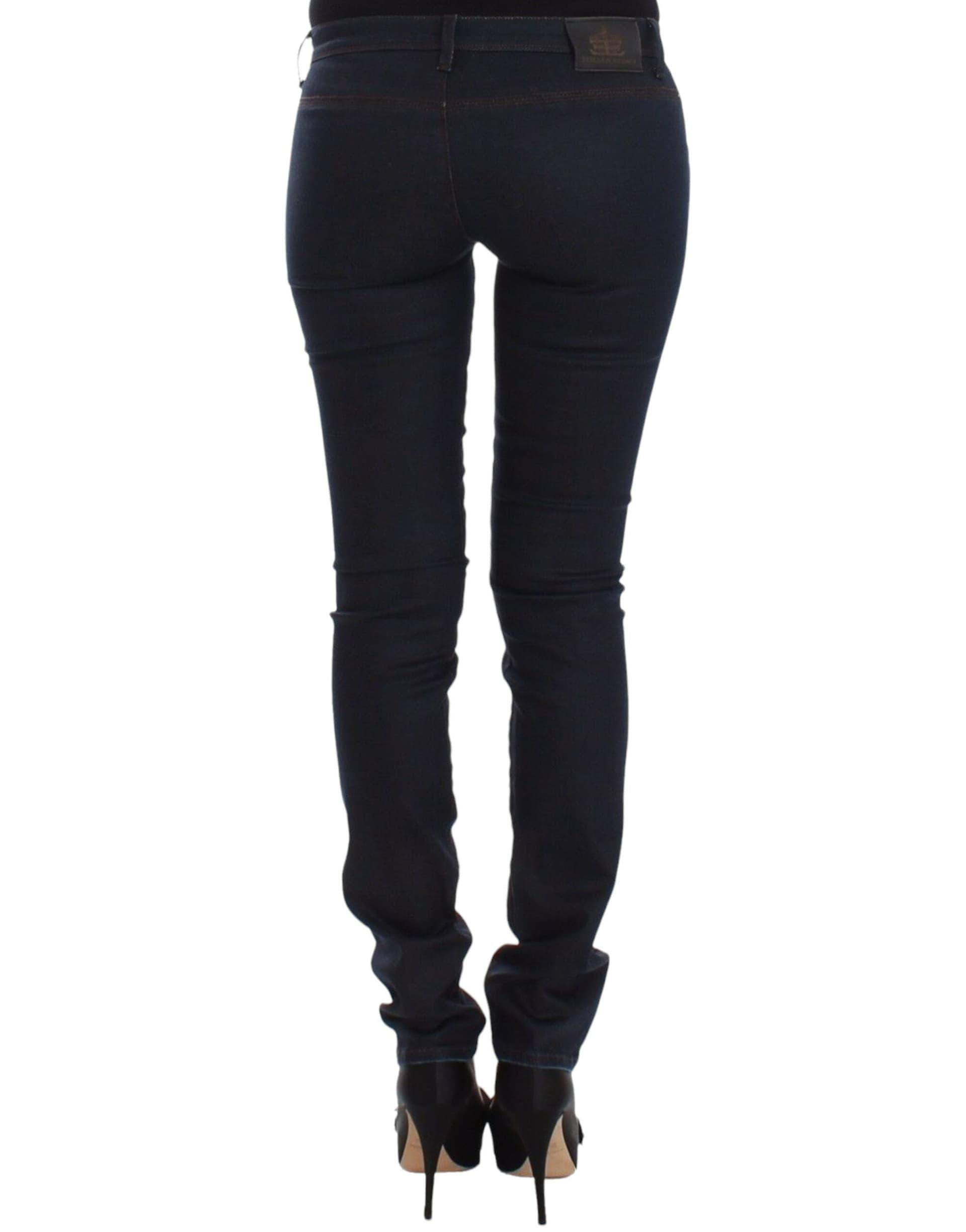 Blue Slim Jeans Denim Pants Skinny Leg Stretch - 3