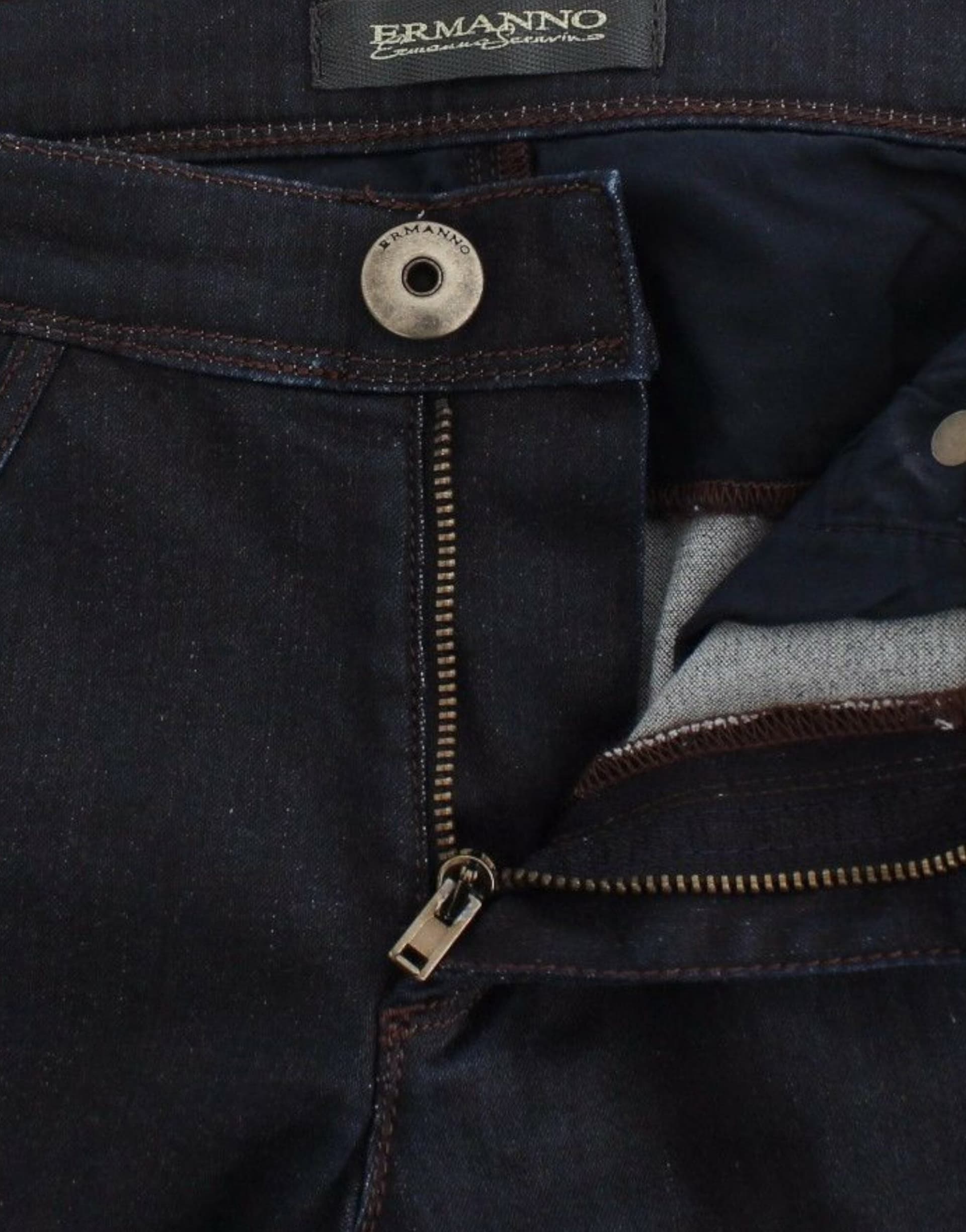 Blue Slim Jeans Denim Pants Skinny Leg Stretch - 5