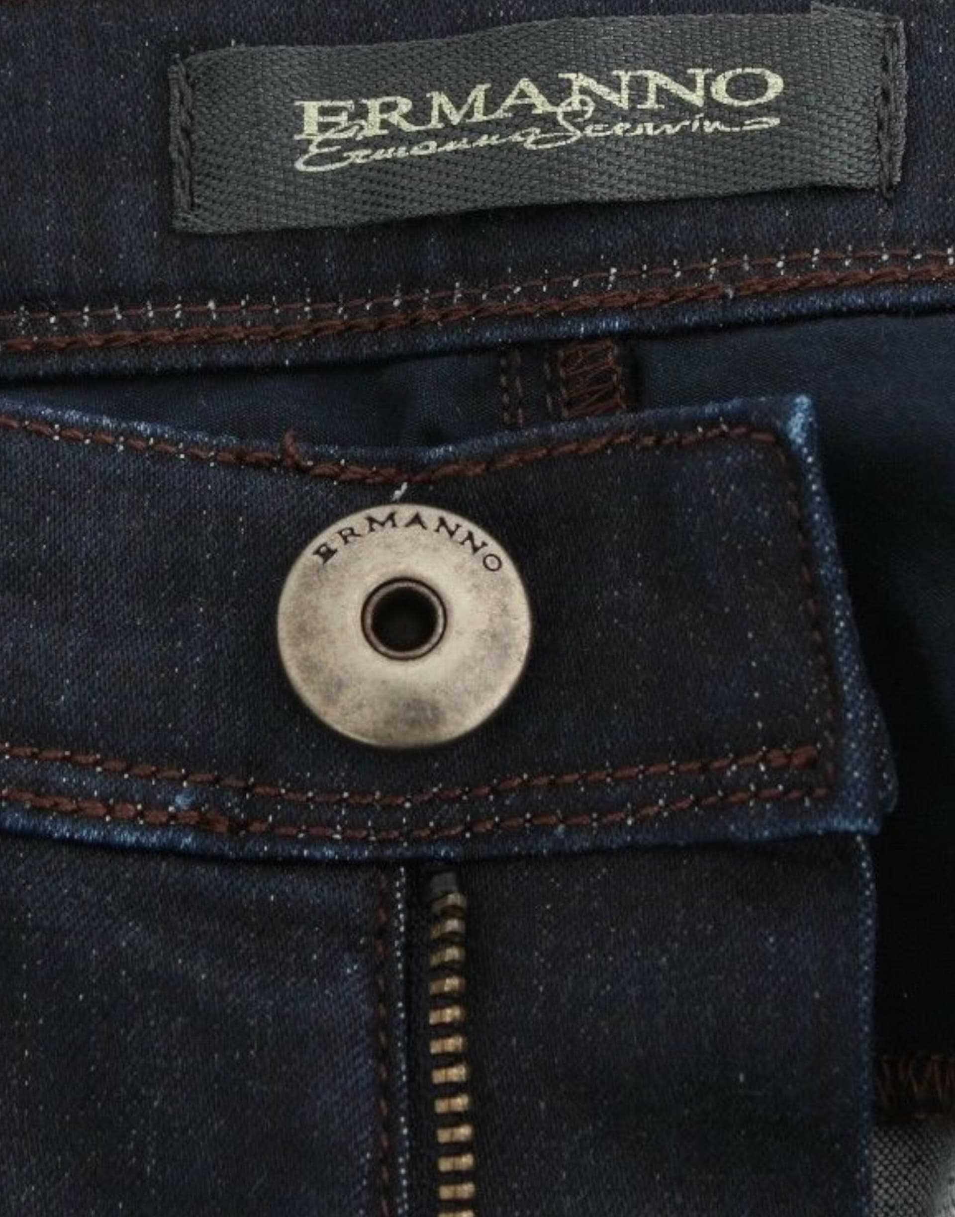 Blue Slim Jeans Denim Pants Skinny Leg Stretch - 6