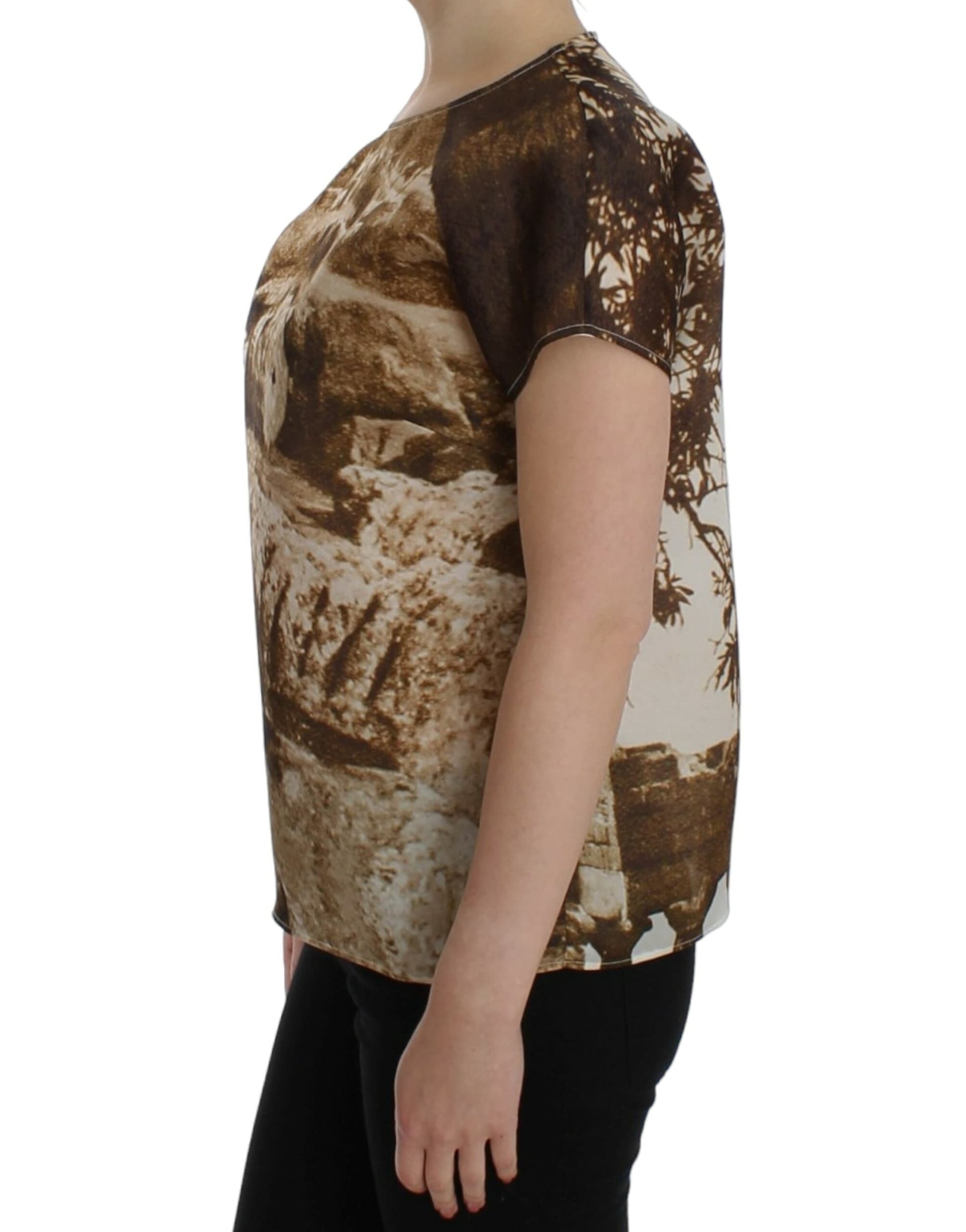 Brown Taormina silk blouse - 2
