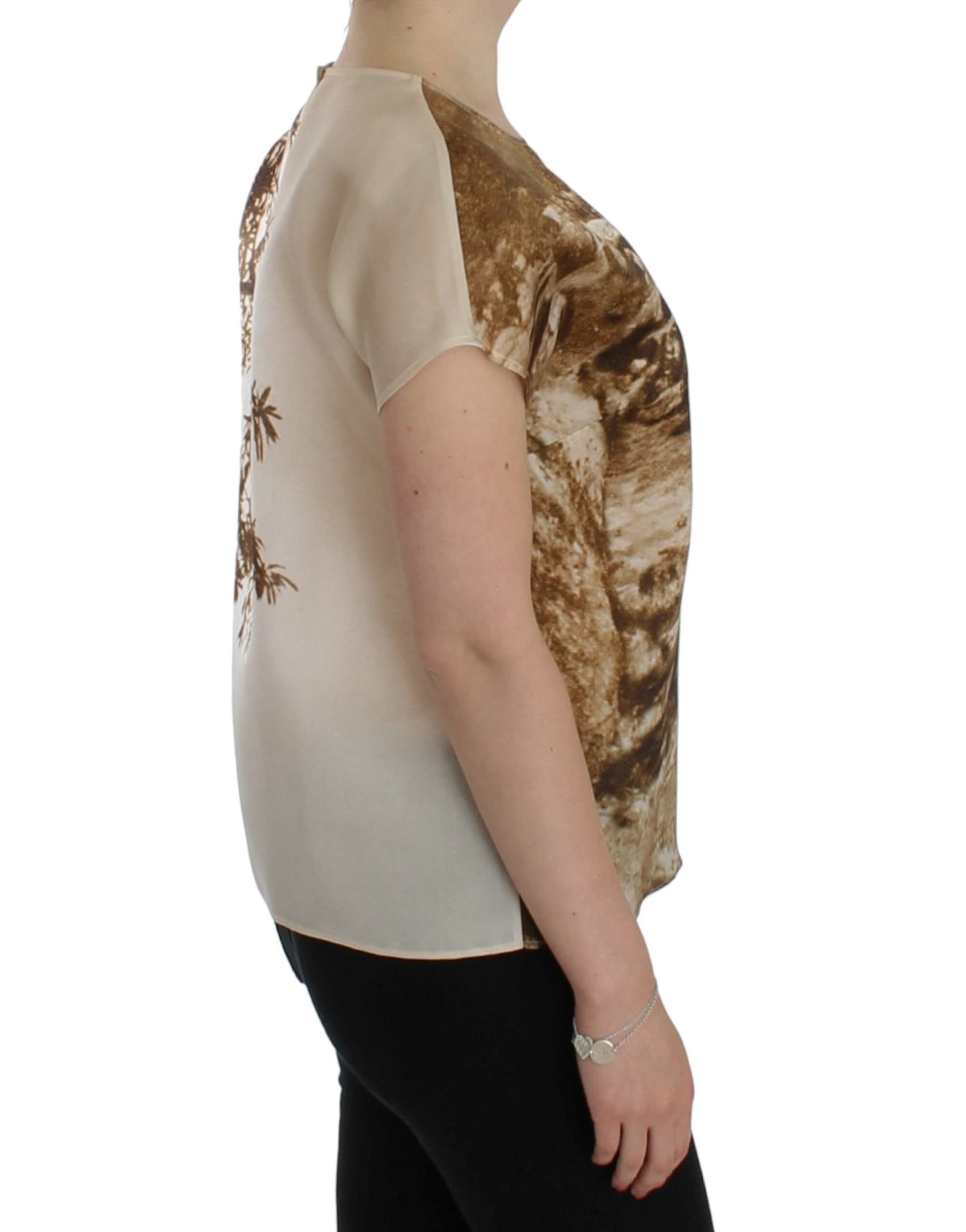 Brown Taormina silk blouse - 4