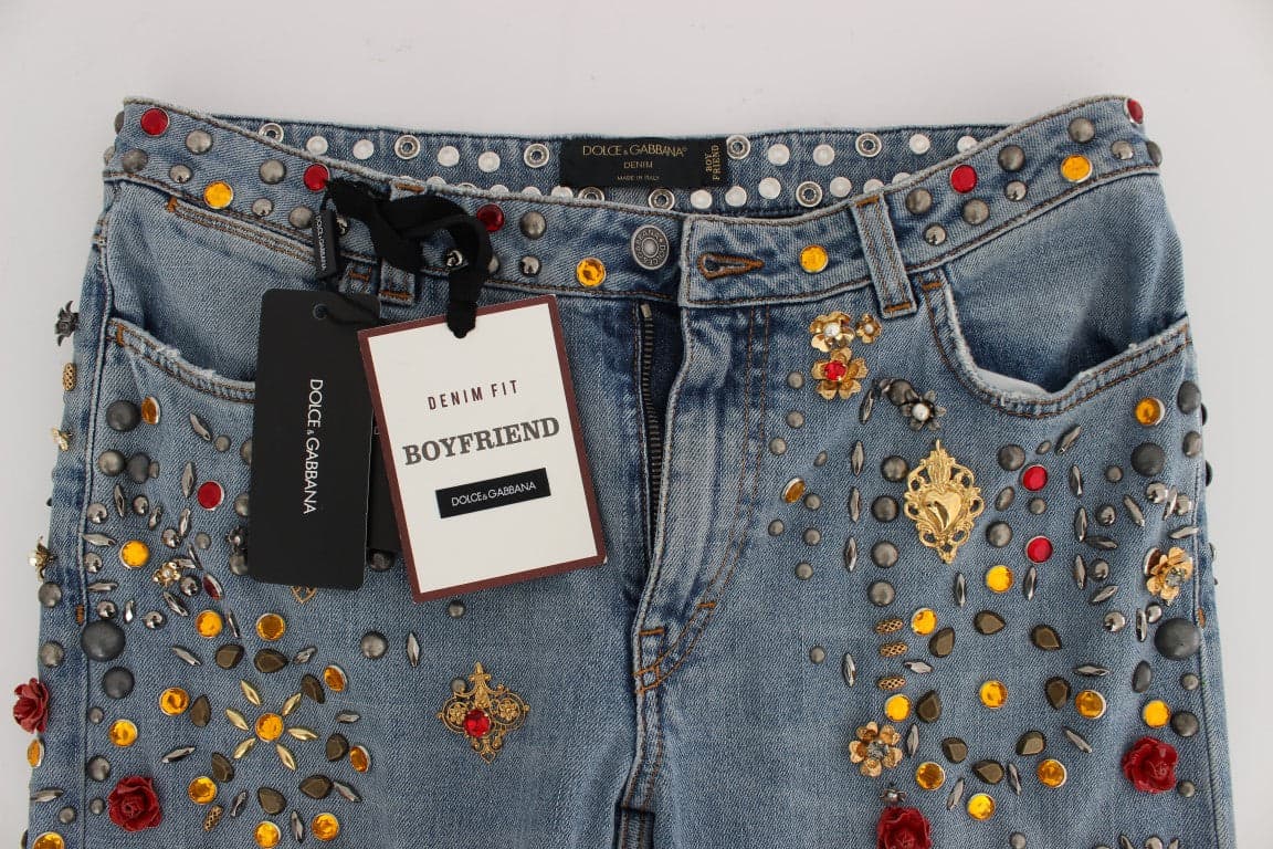 Crystal Roses Heart Embellished Jeans - 5