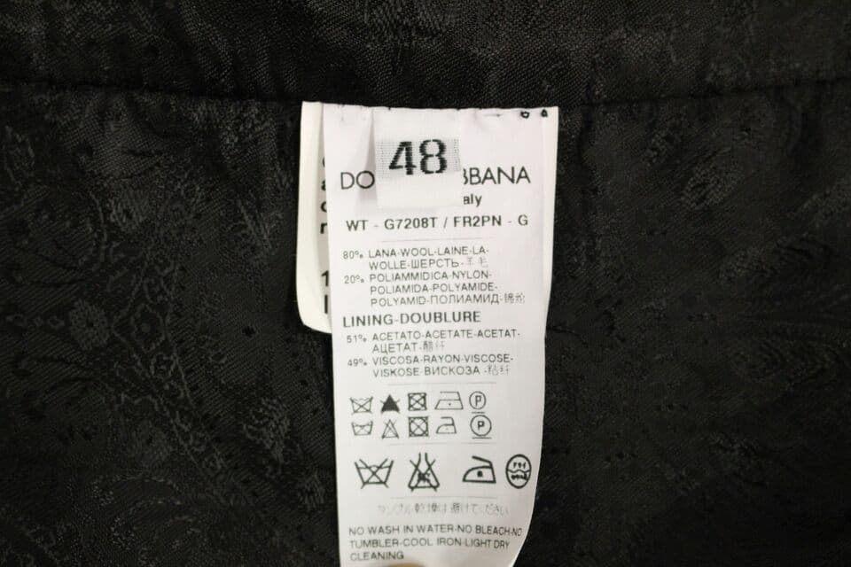 Black Striped Wool Logo Vest Gilet Weste - 6