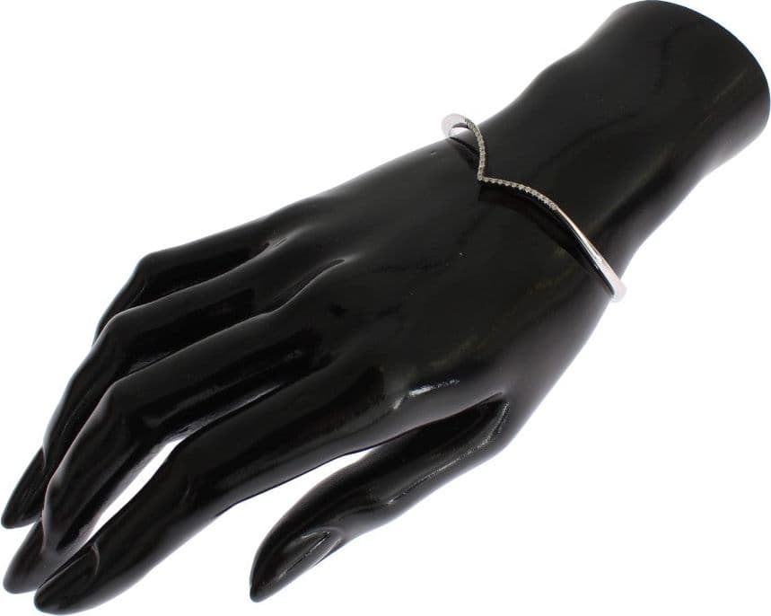 Skyfall CZ 925 Silver Bangle Bracelet - 2