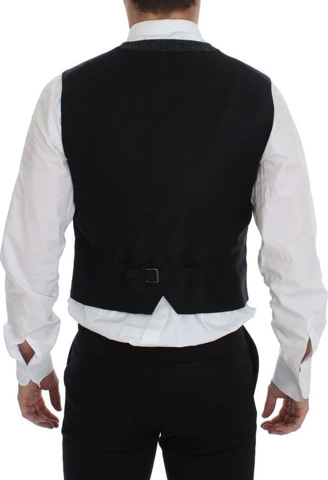 Gray Wool Blend Vest Gilet Weste - 7