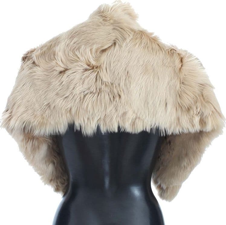 Beige Alpaca Collar Scarf - 3