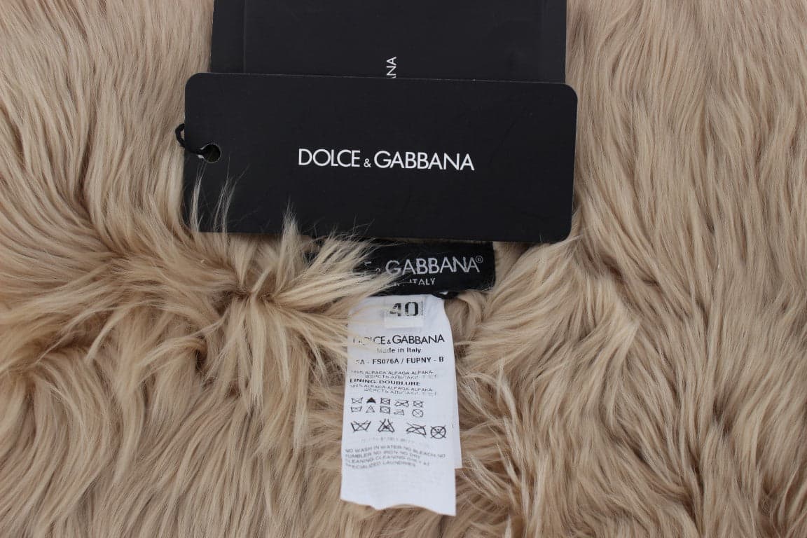 Beige Alpaca Collar Scarf - 7