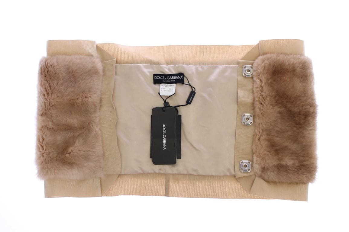 Beige MINK Fur Scarf Foulard Neck Wrap - 3