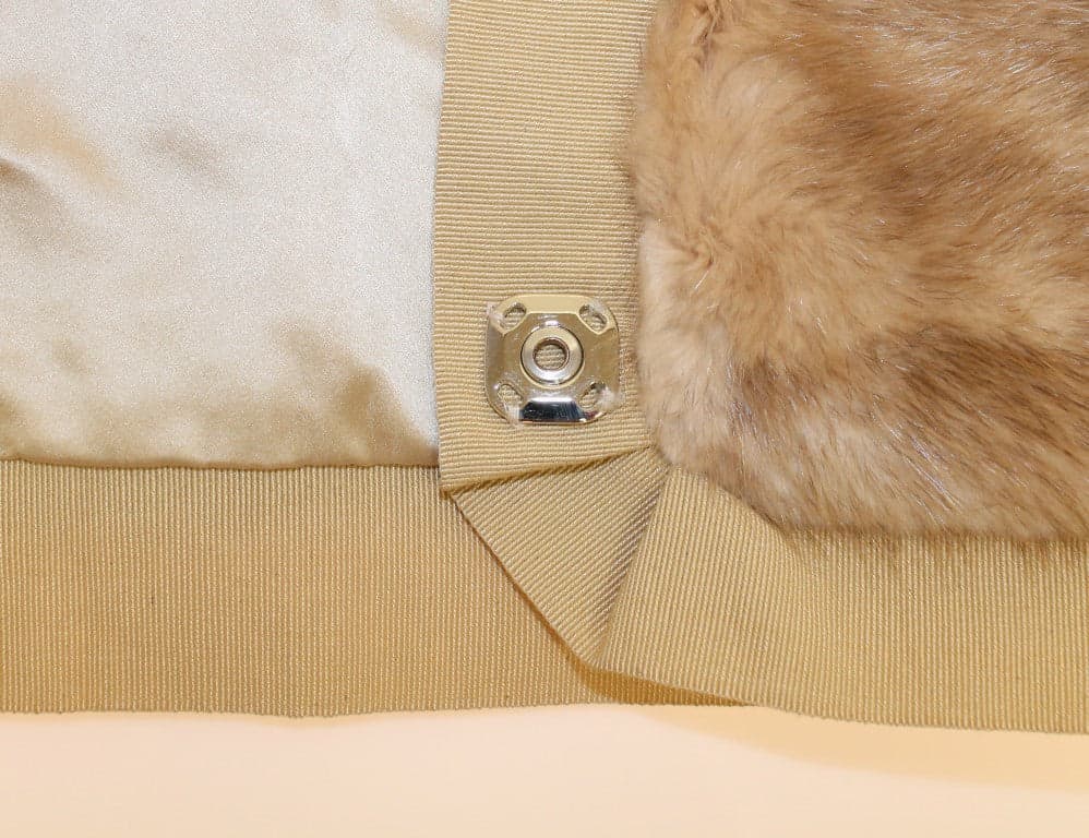 Beige MINK Fur Scarf Foulard Neck Wrap - 4