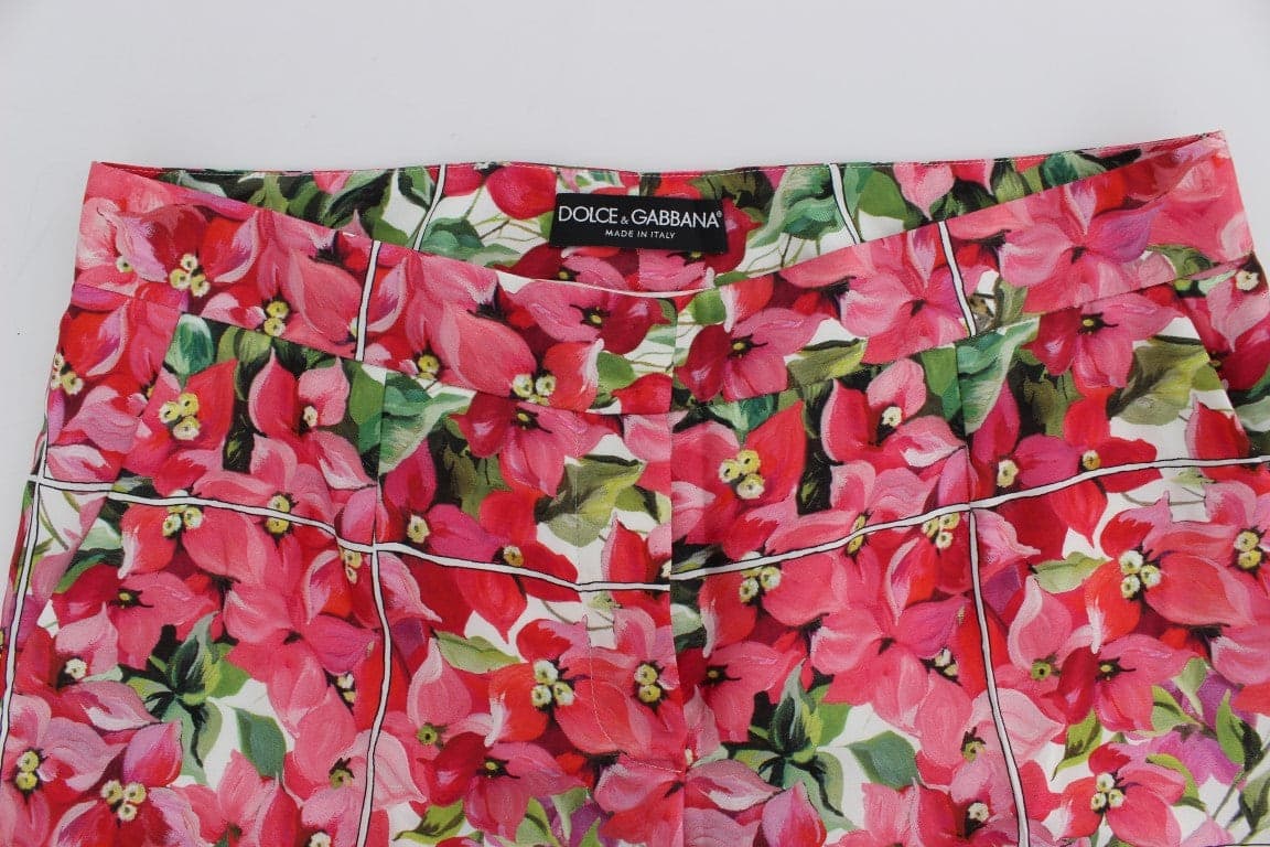 Multicolor Floral Knee Capris Shorts Pants - 5