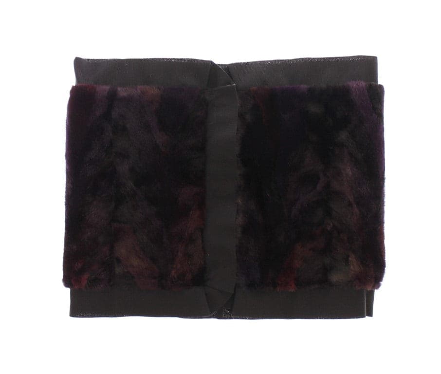 Purple MINK Fur Scarf Foulard Neck Wrap - 2