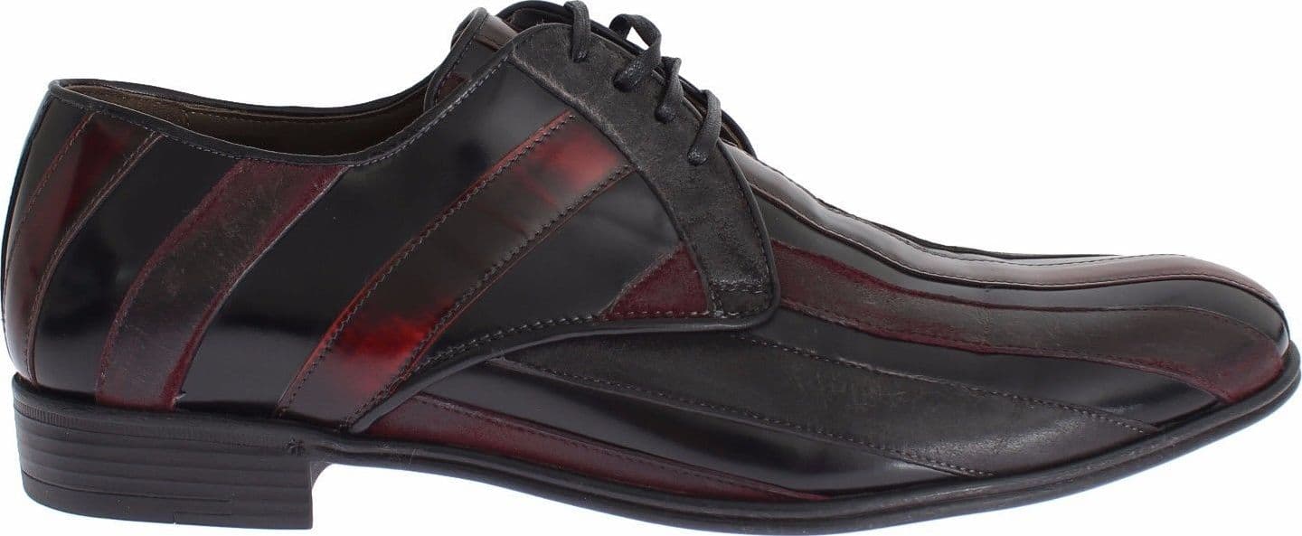 Black Bordeaux Leather Dress Formal Shoes - 3
