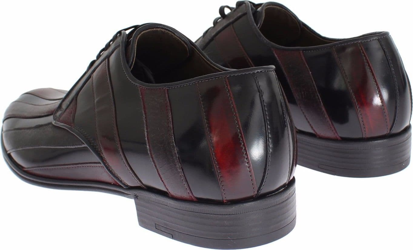 Black Bordeaux Leather Dress Formal Shoes - 5