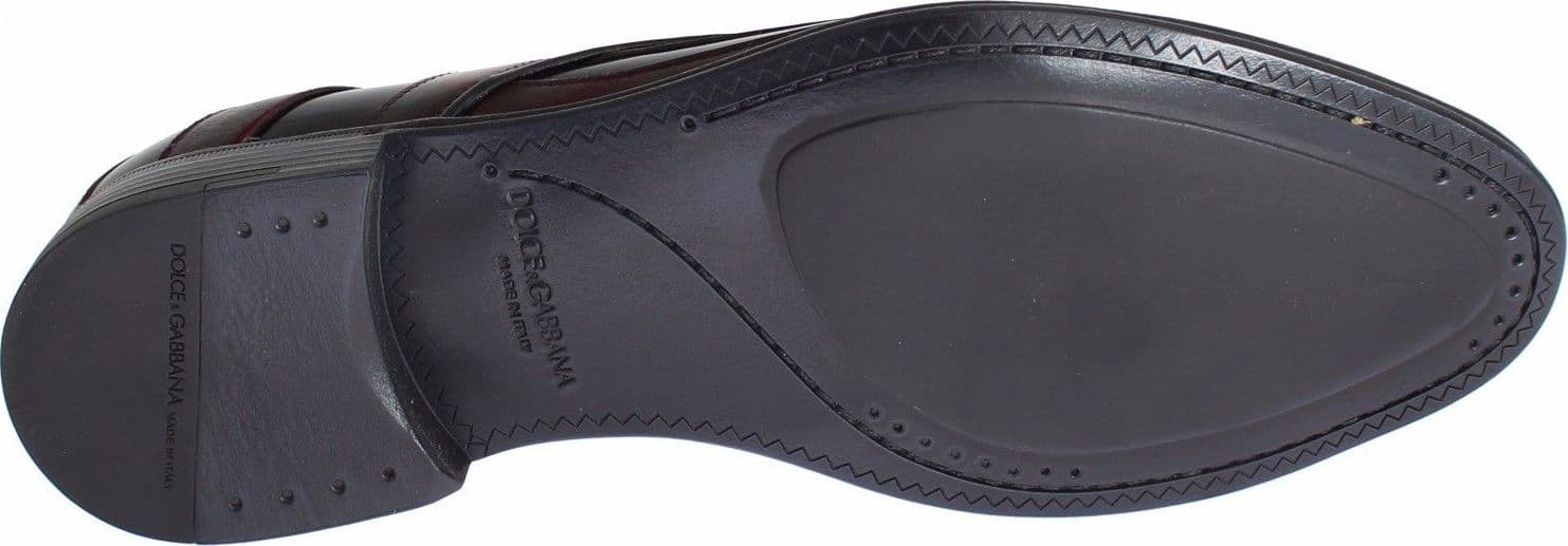 Black Bordeaux Leather Dress Formal Shoes - 6