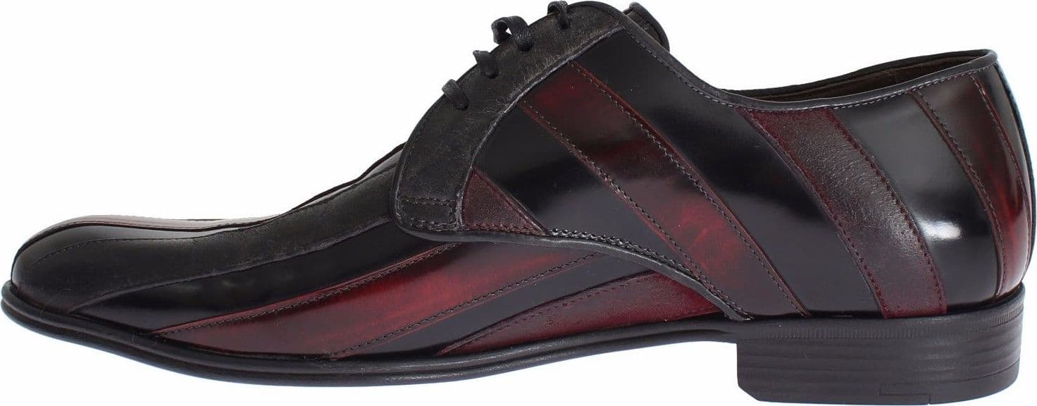 Black Bordeaux Leather Dress Formal Shoes - 7