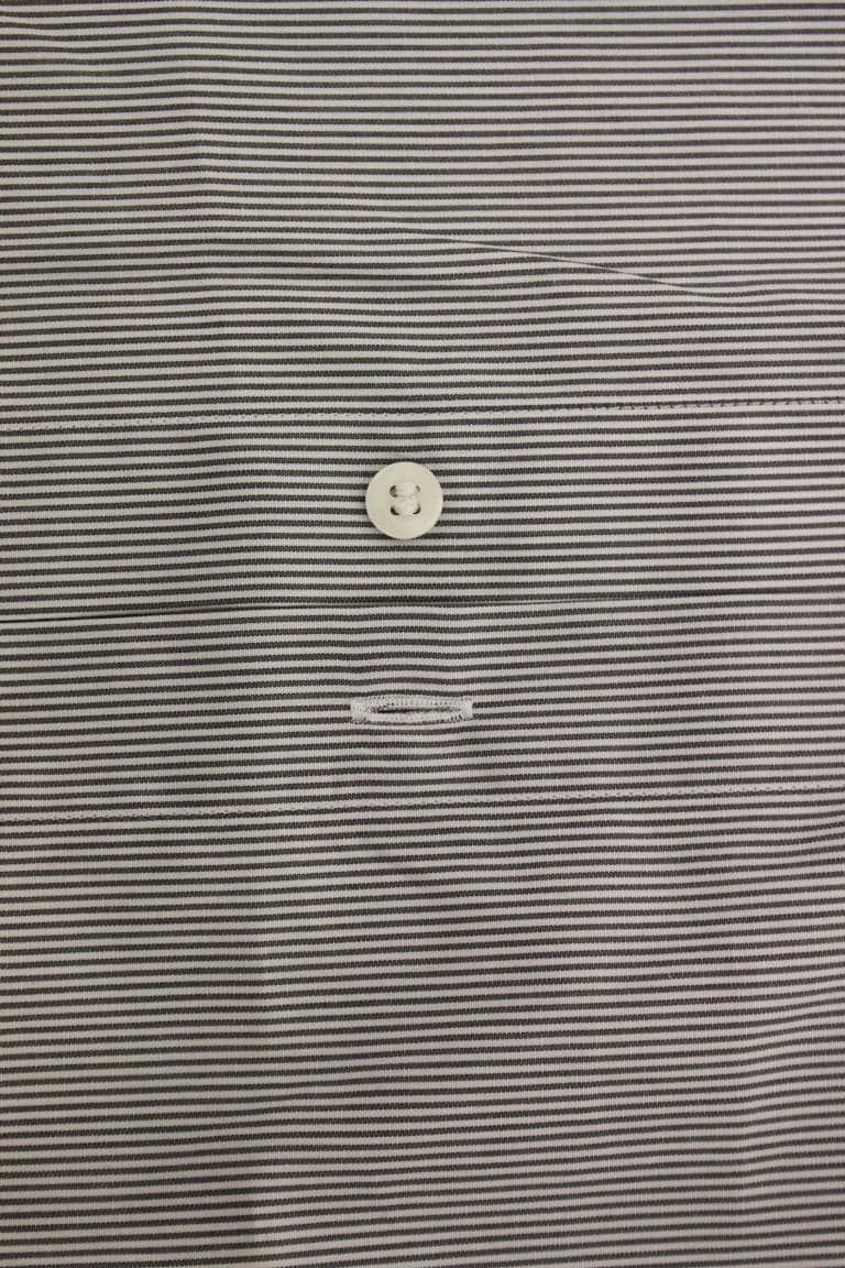 Gray Striped Cotton Casual Shirt - 7