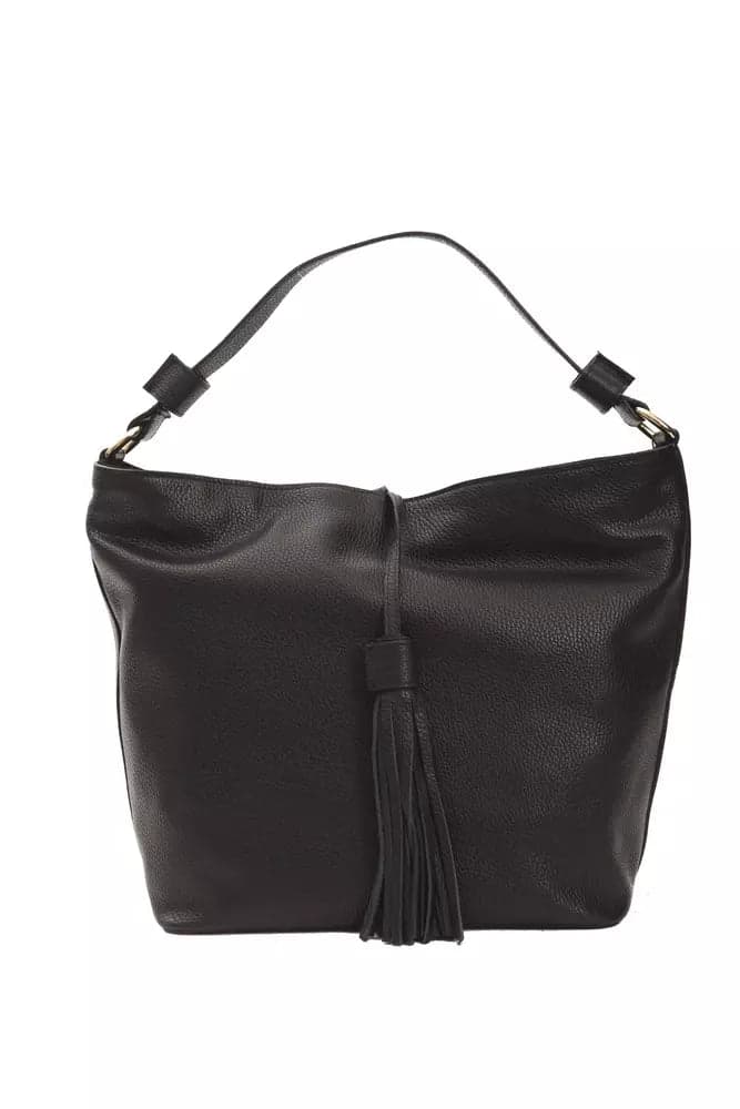 Pompei Donatella Black Leather Women Shoulder Bag - 3