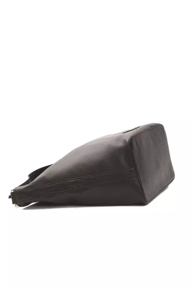 Pompei Donatella Black Leather Women Shoulder Bag - 4