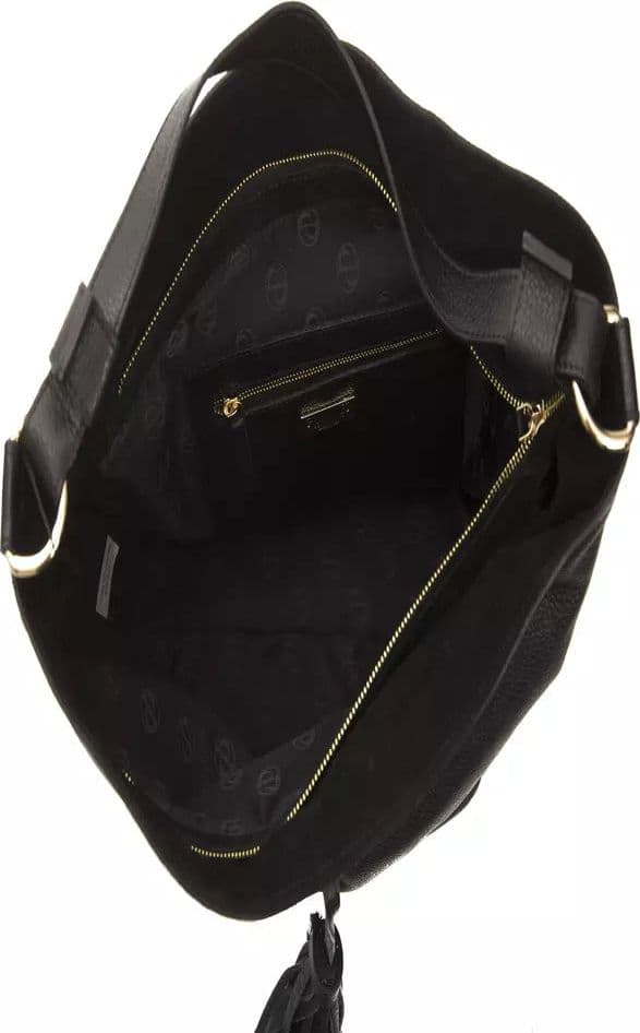 Pompei Donatella Black Leather Women Shoulder Bag - 5