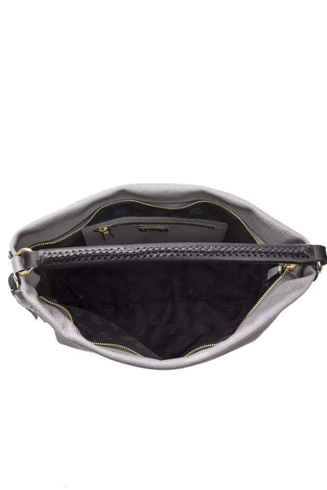 Pompei Donatella Gray Leather Women Shoulder Bag - 5
