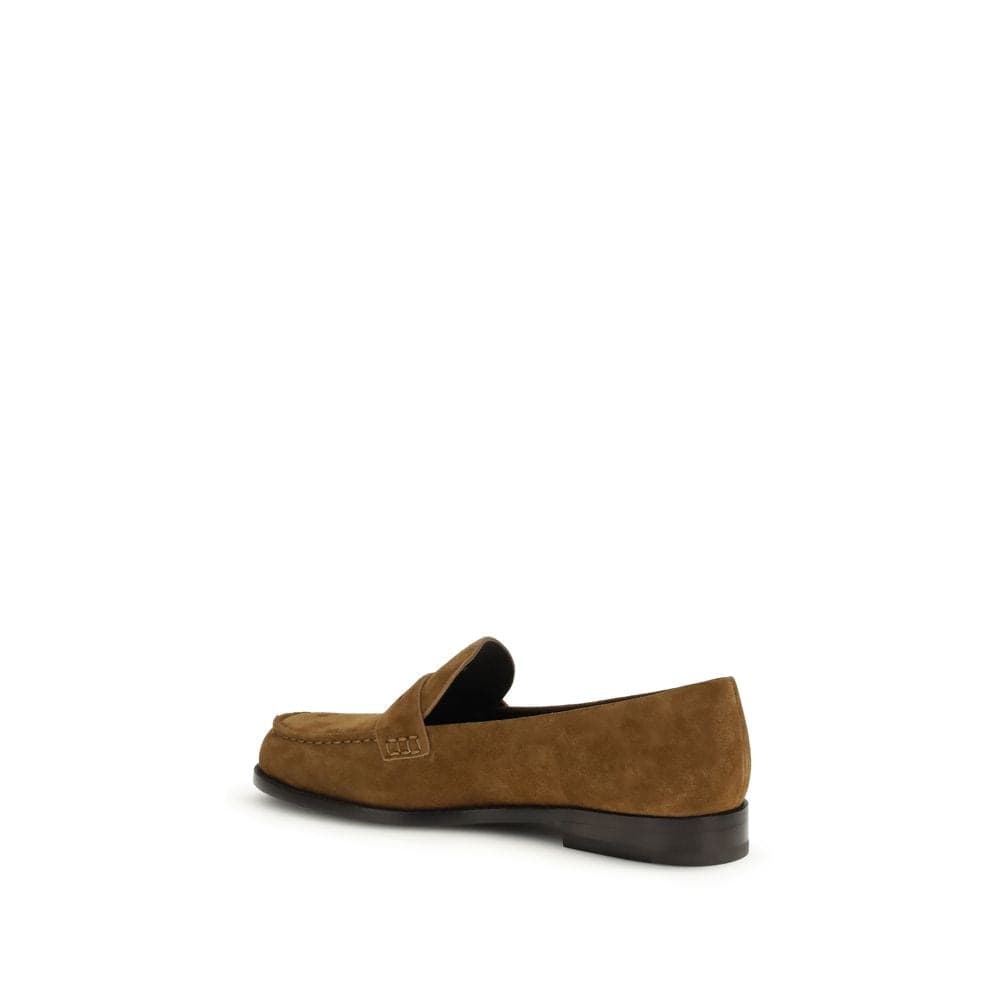 Tory Burch Beige Calf Leather Bos Taurus Slip-On Loafers - 3