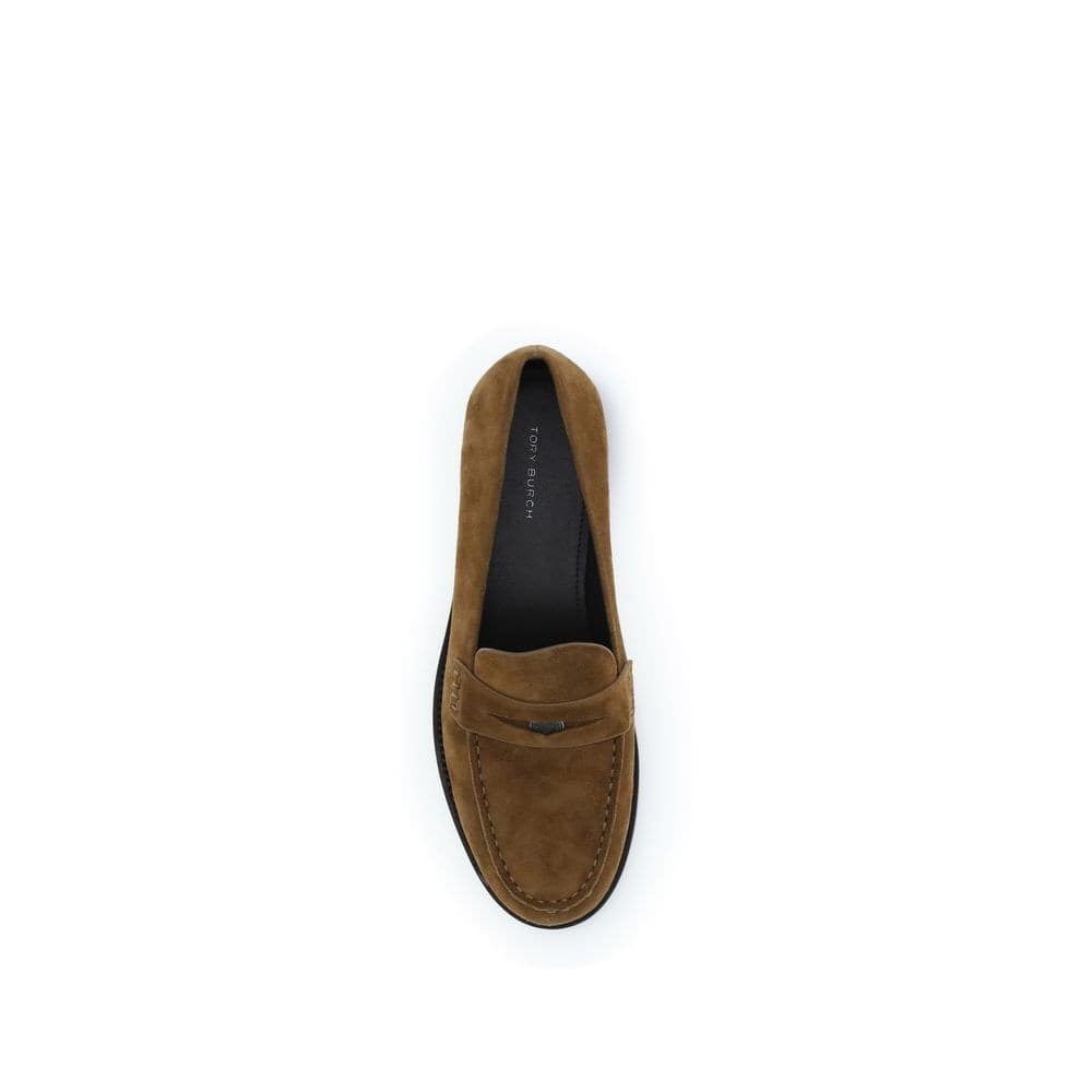 Tory Burch Beige Calf Leather Bos Taurus Slip-On Loafers - 4