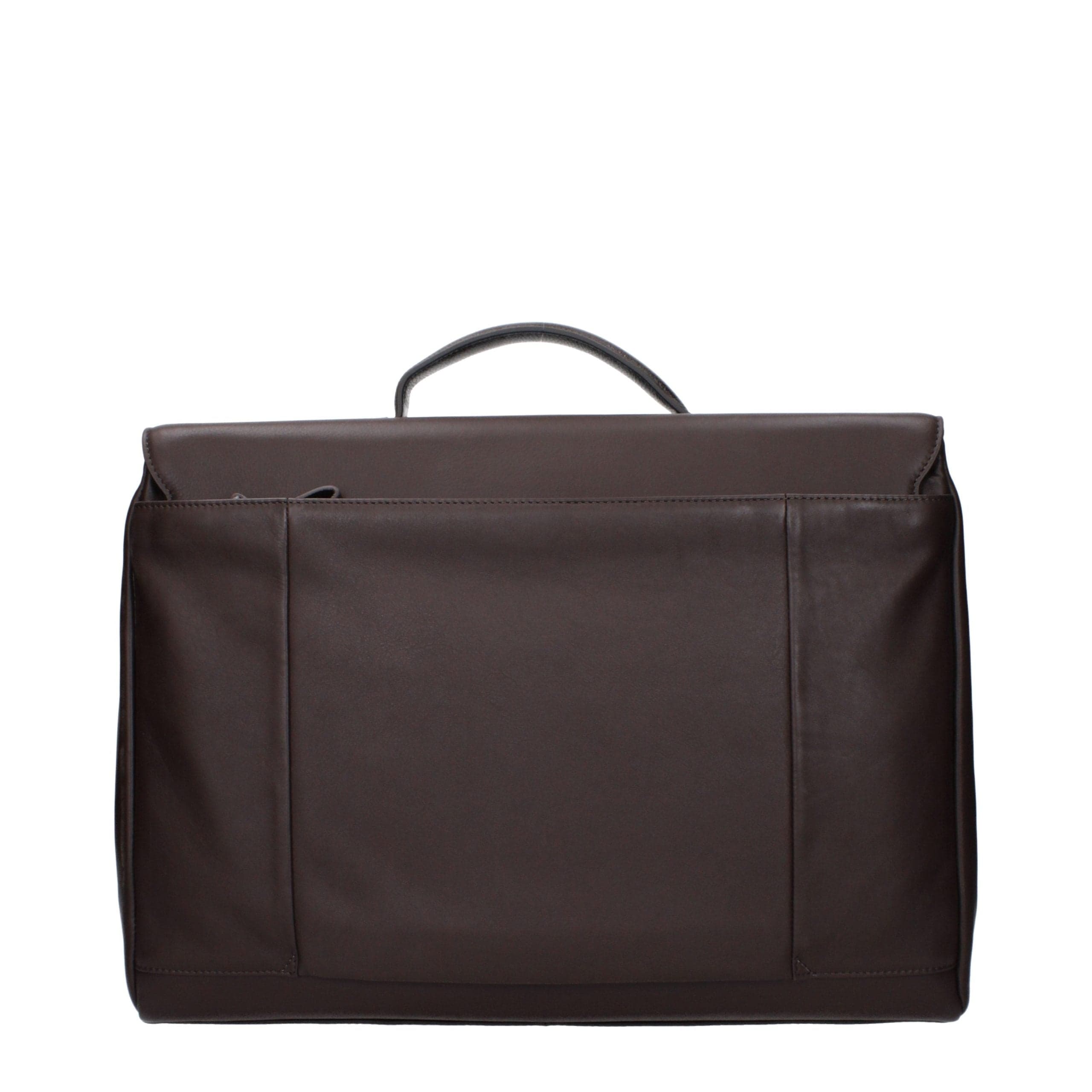 Piquadro Brown Leather Business And Laptop Bag - 2