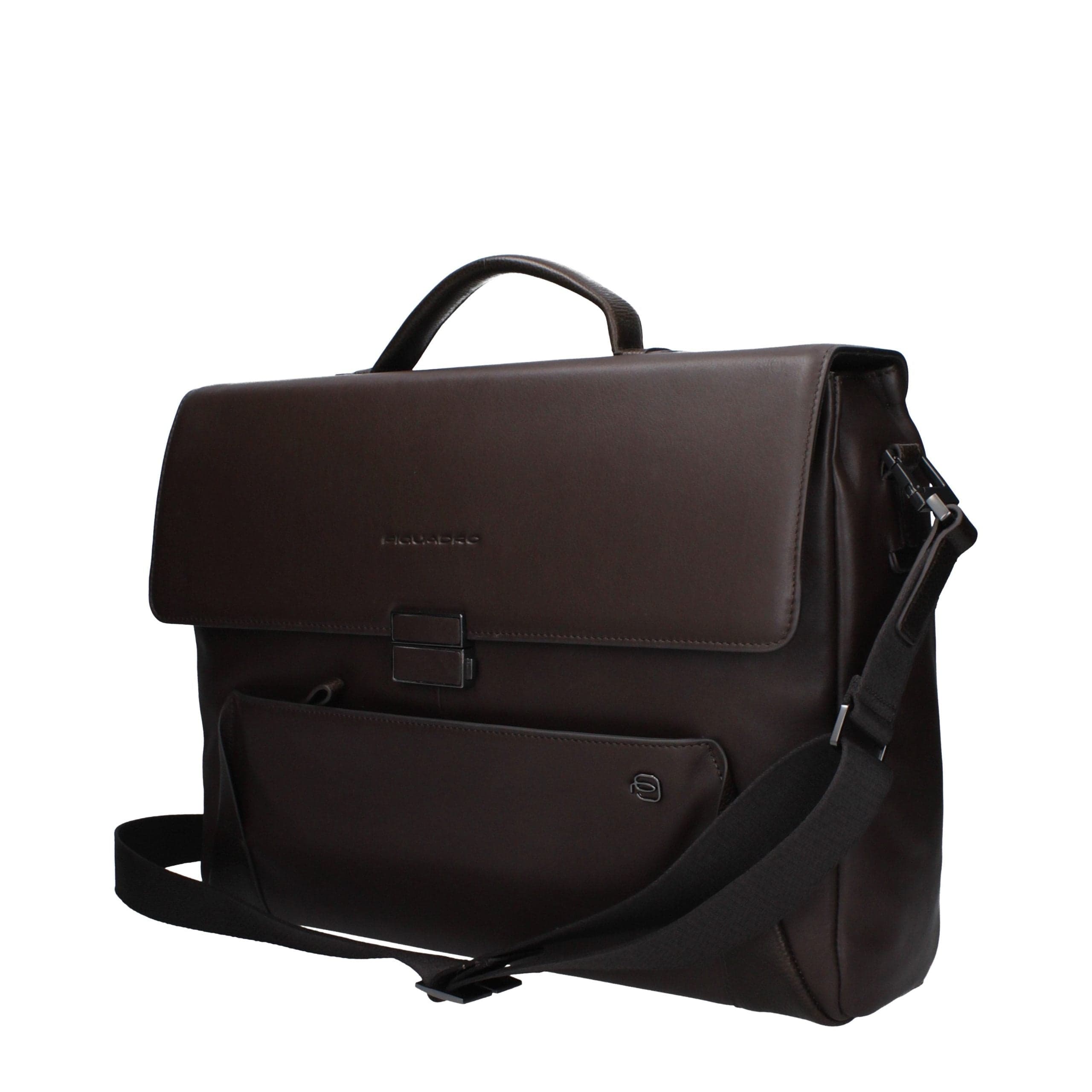 Piquadro Brown Leather Business And Laptop Bag - 3