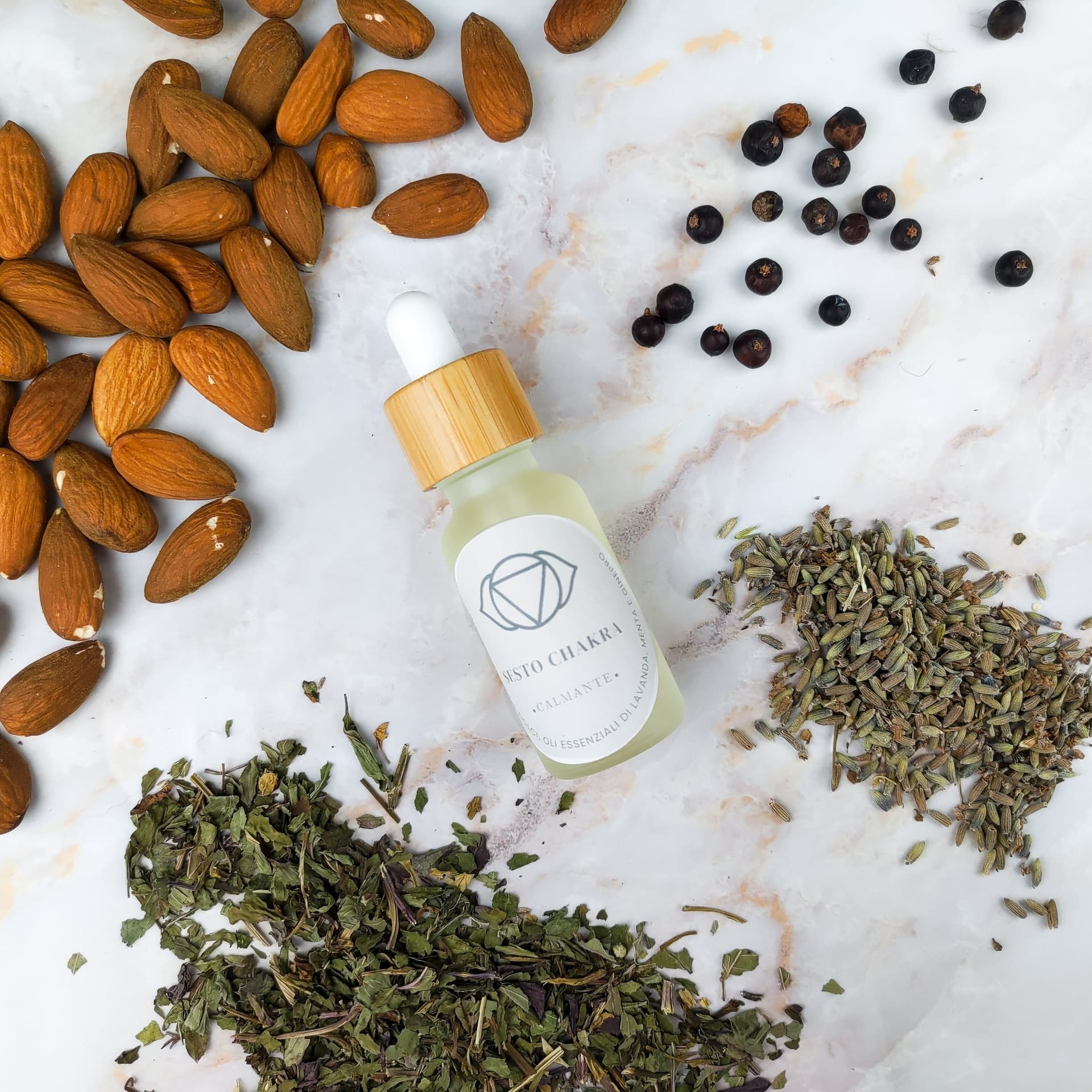 Olio per Massaggi Sesto Chakra - Lavanda, Menta, Ginepro - 2