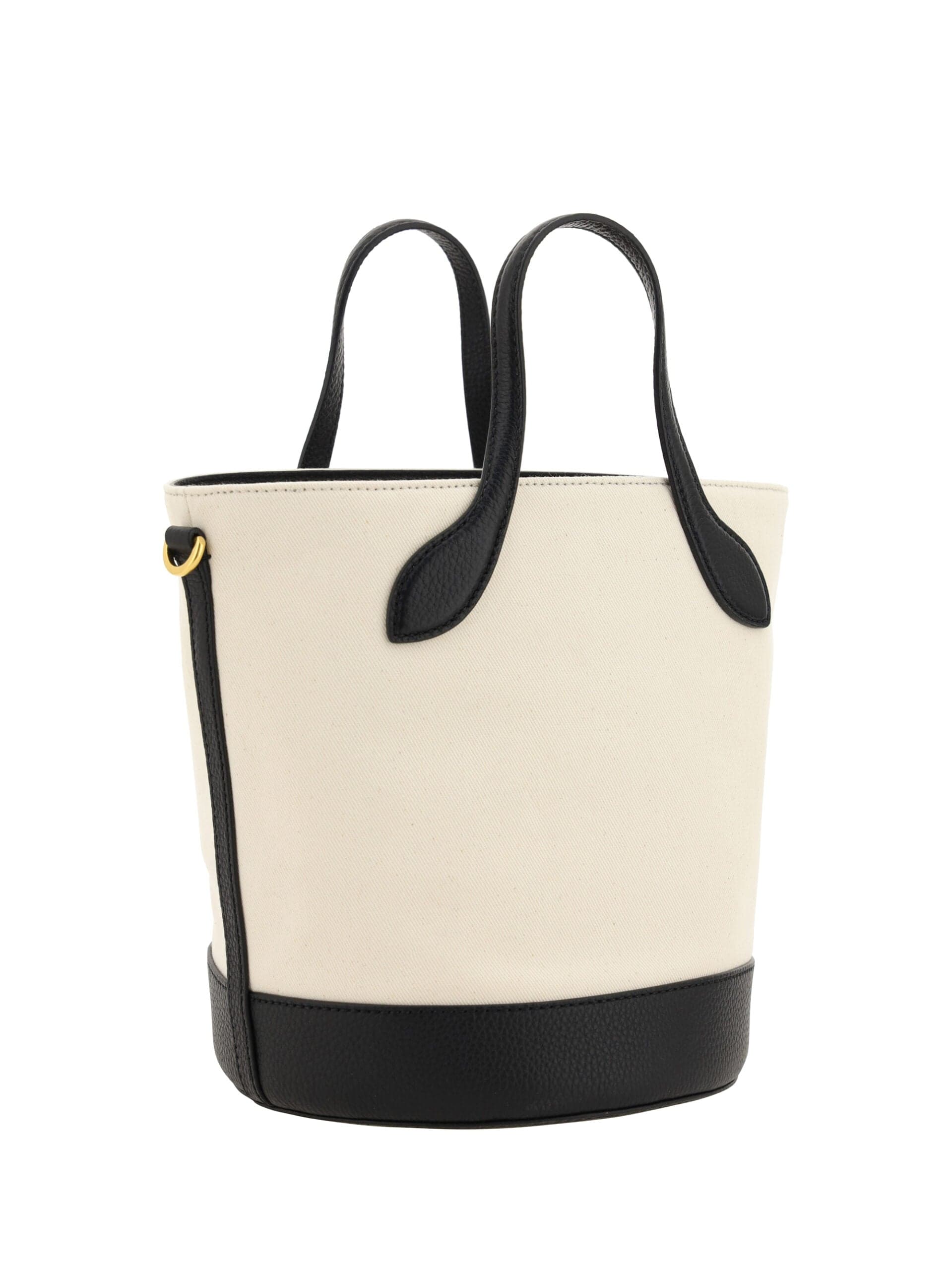 Bally White and Black Leather Bucket Bag - 3
