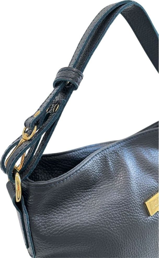 Baldinini Trend Blue Cowhide Leather Women Shoulder Bag - 6