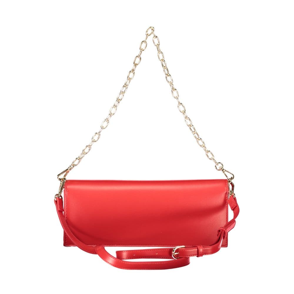 Mario Valentino Rosso Polyurethane Women's Shoulder Bag - 2