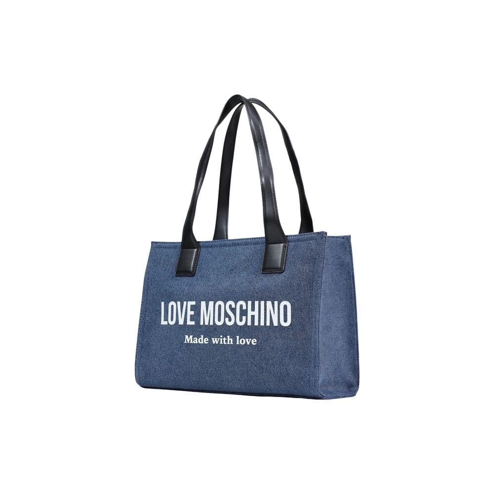 Love Moschino Blue Cotton Handbag - 2
