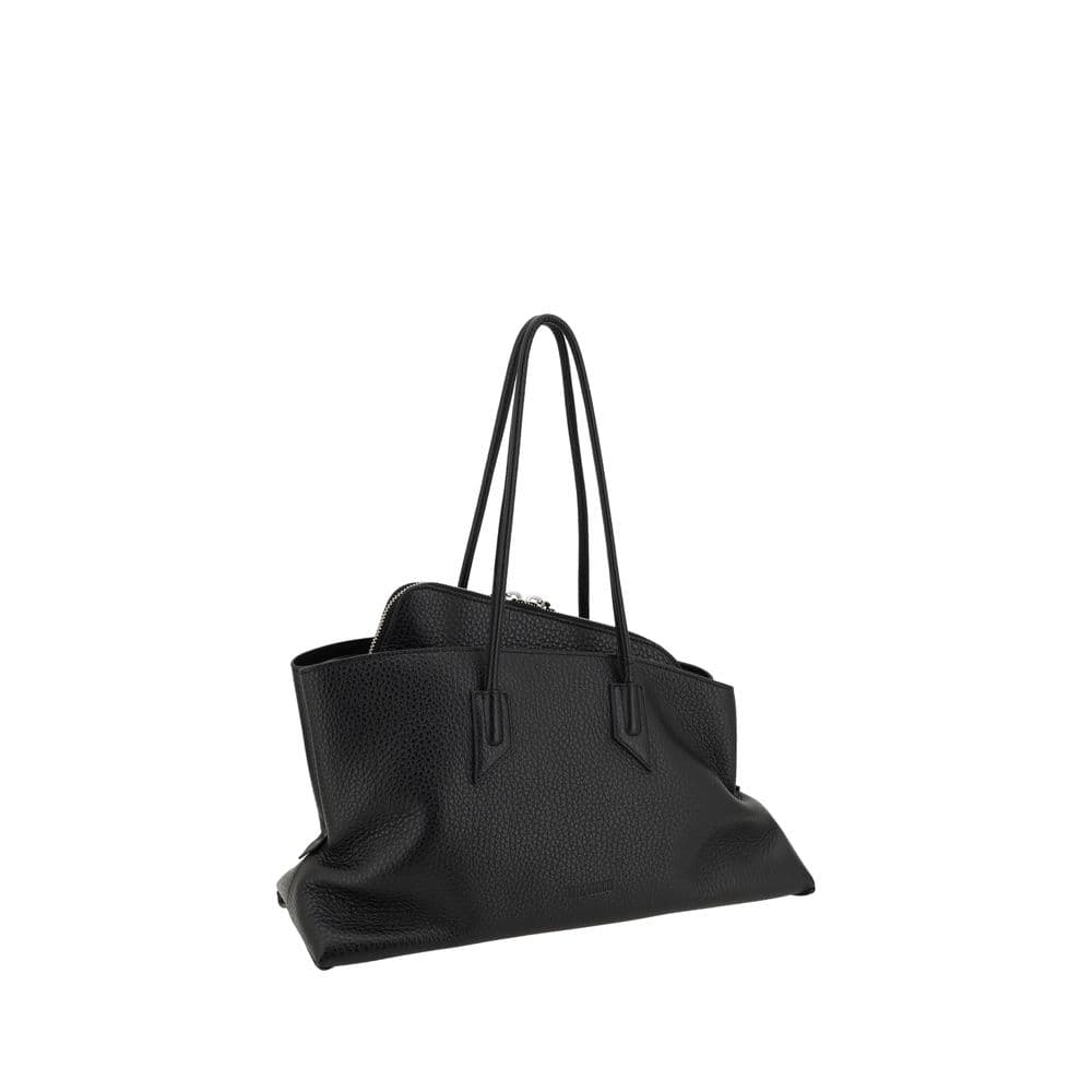 The Attico Black Calf Leather Bos Taurus Shoulder Bag - 2