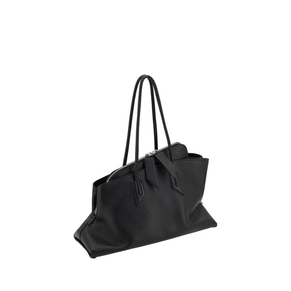 The Attico Black Calf Leather Bos Taurus Shoulder Bag - 3