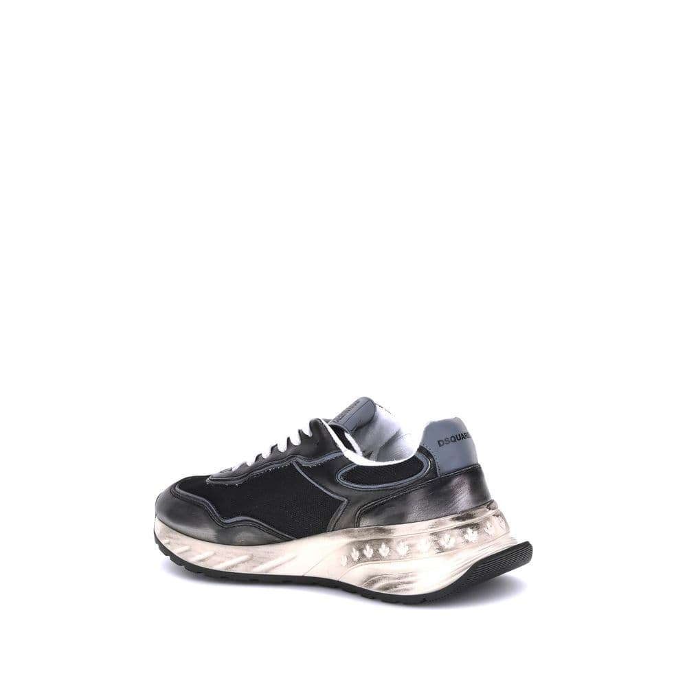 Dsquared² Black Calf Leather Bos Taurus Athletic Sneakers - 3
