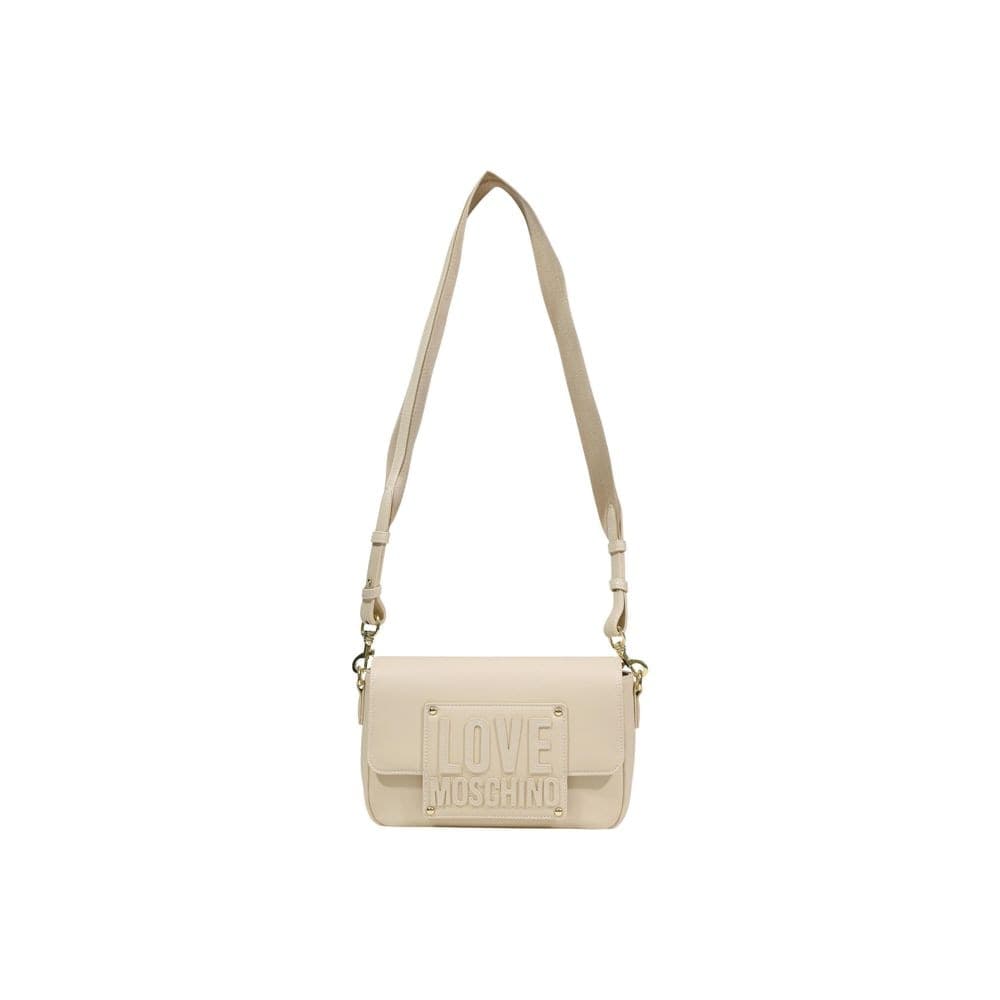 Love Moschino Cream Polyethylene Handbag - 5