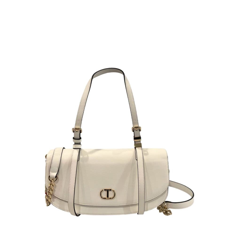 Twinset White PU Women Shoulder Bag - 4