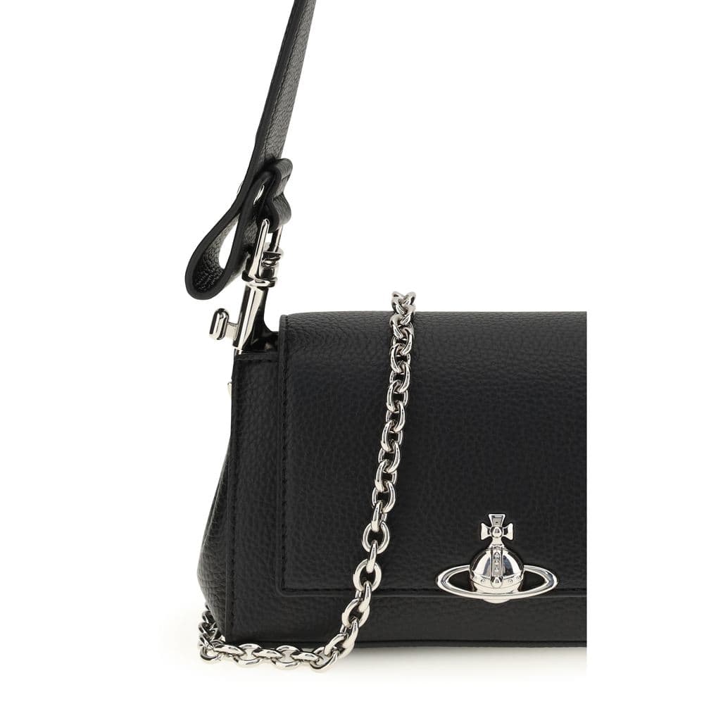 Vivienne Westwood Black Polyurethane Shoulder Bag - 4