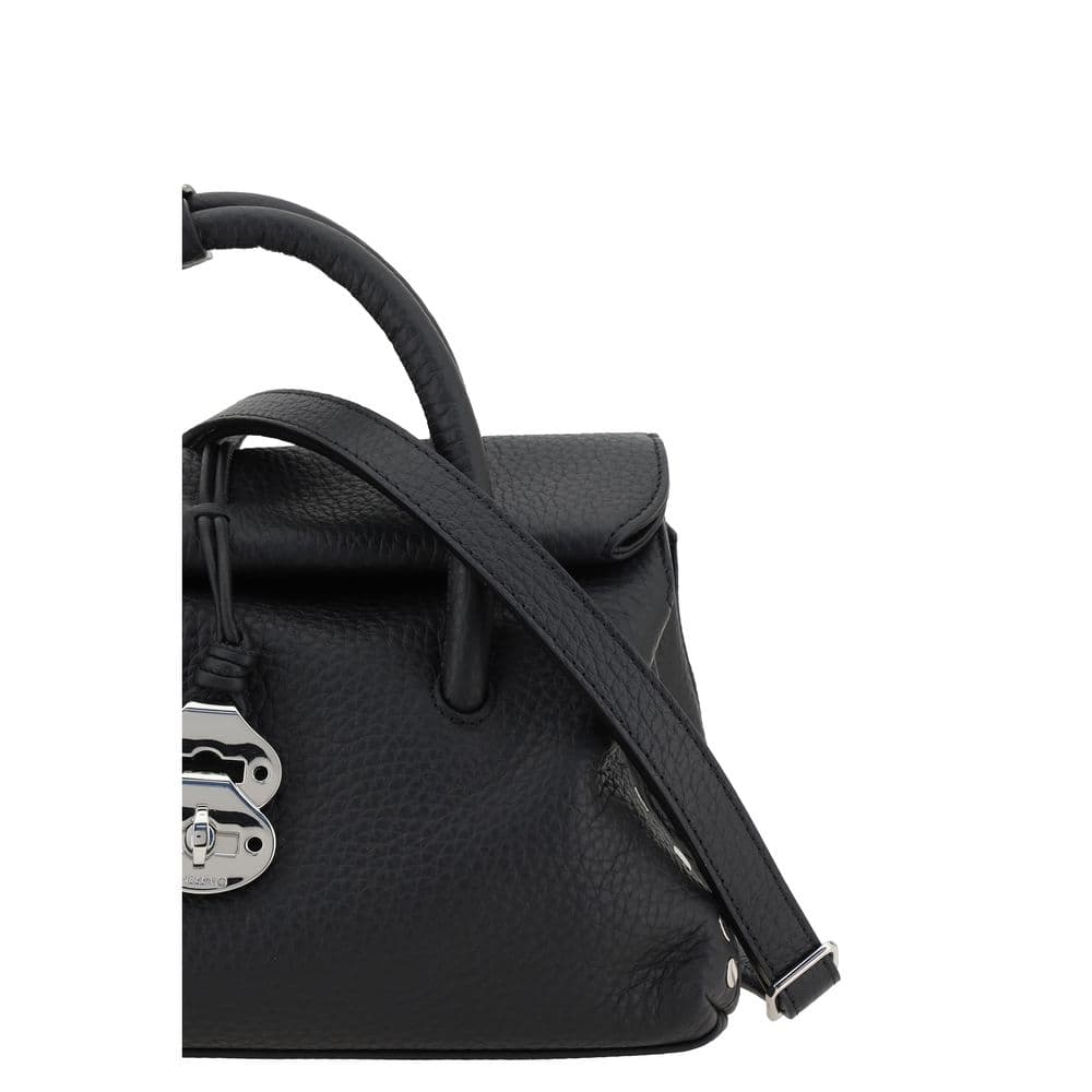 Zanellato Black Calf Leather Bos Taurus Shoulder Bag - 4