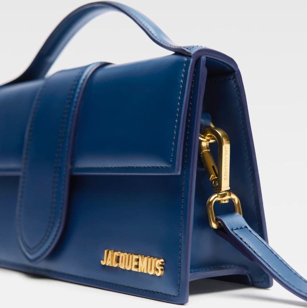 Jacquemus Dark NavyLeather Le Grand Bambino Handbag - 4