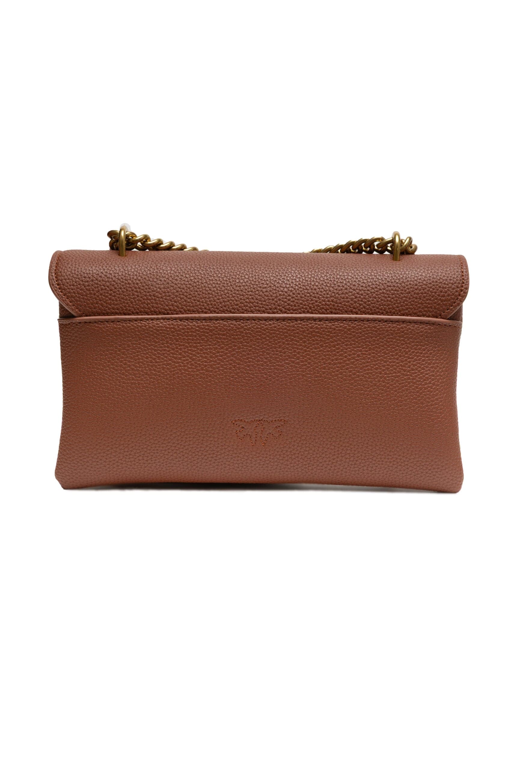PINKO Brown Leather Love Boucle Riga Shoulder Bag - 2