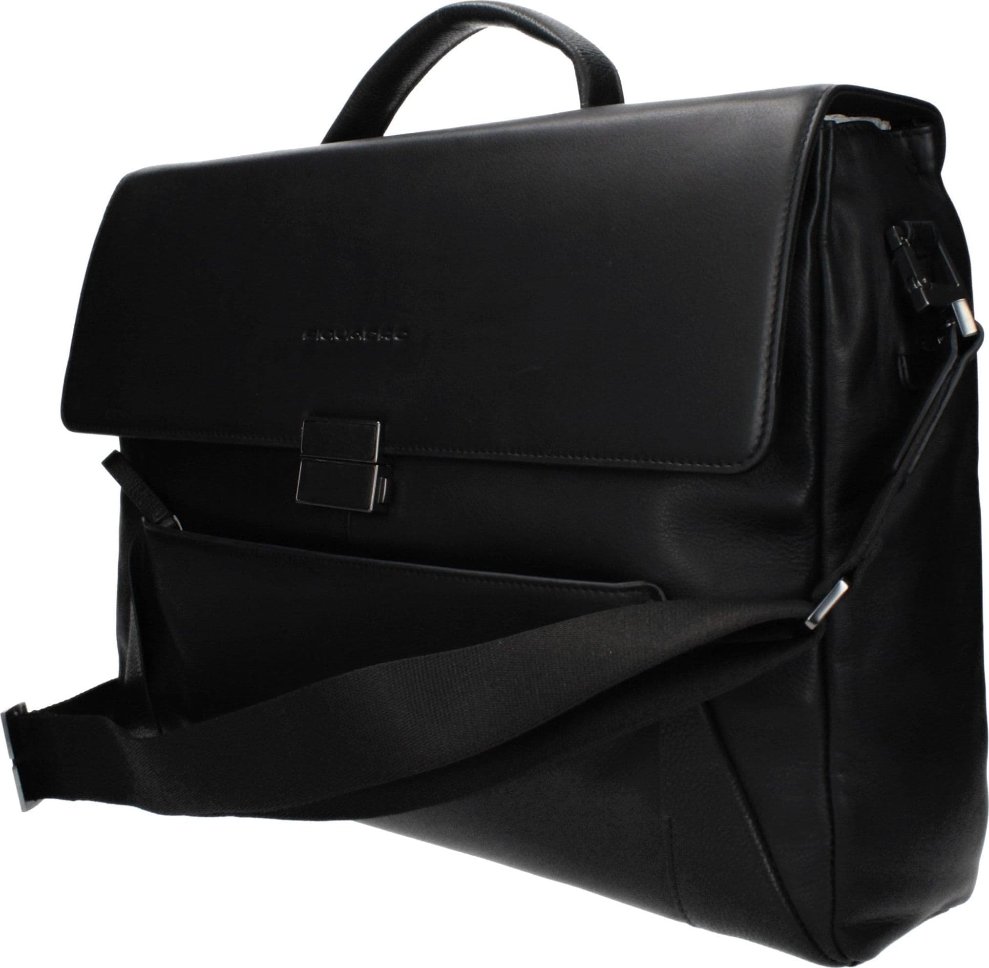 Piquadro Black Leather Business And Laptop Bag - 2